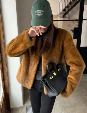 Меховой жакет из золотой норки