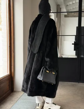 Шуба норка Blackglama V-образный ворот