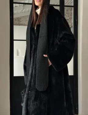 Шуба норка Blackglama V-образный ворот