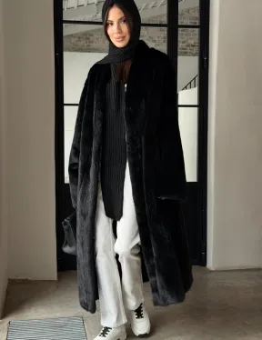 Шуба норка Blackglama V-образный ворот