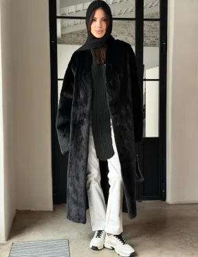 Шуба норка Blackglama V-образный ворот