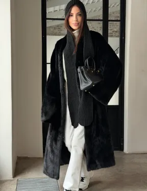 Шуба норка Blackglama V-образный ворот