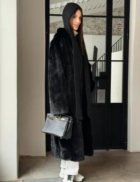 Шуба норка Blackglama V-образный ворот