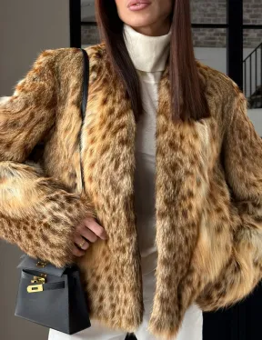Меховой жакет - шуба из оцелота