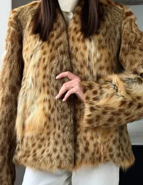 Меховой жакет - шуба из оцелота