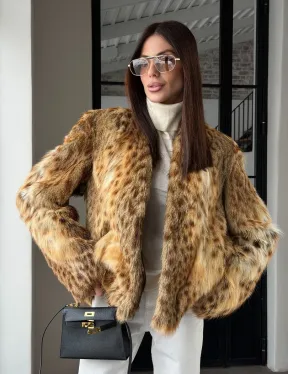 Меховой жакет - шуба из оцелота