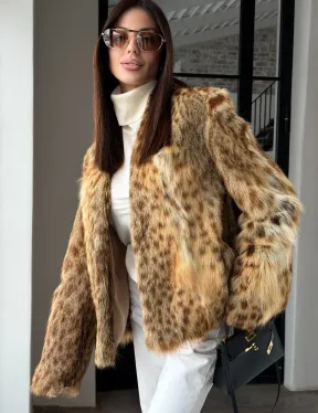 Меховой жакет - шуба из оцелота