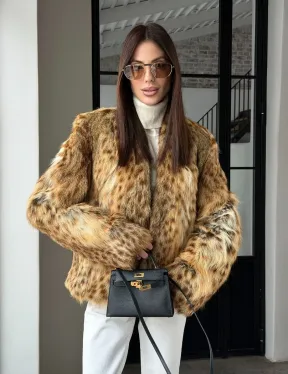 Меховой жакет - шуба из оцелота