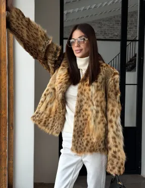 Меховой жакет - шуба из оцелота