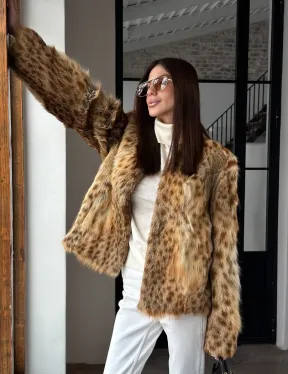 Меховой жакет - шуба из оцелота