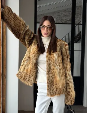 Меховой жакет - шуба из оцелота