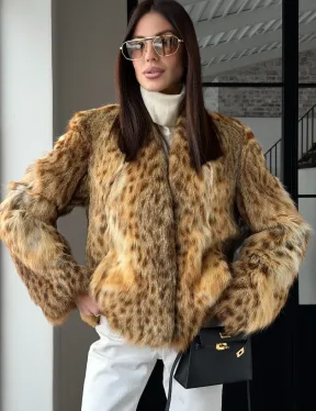 Меховой жакет - шуба из оцелота