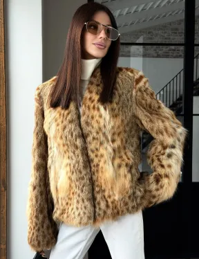 Меховой жакет - шуба из оцелота