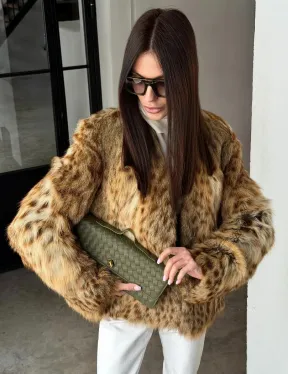 Меховой жакет - шуба из оцелота