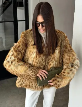 Меховой жакет - шуба из оцелота