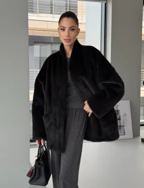 Модный норковый жакет «тренд 2026» Dark Espresso - фото 14