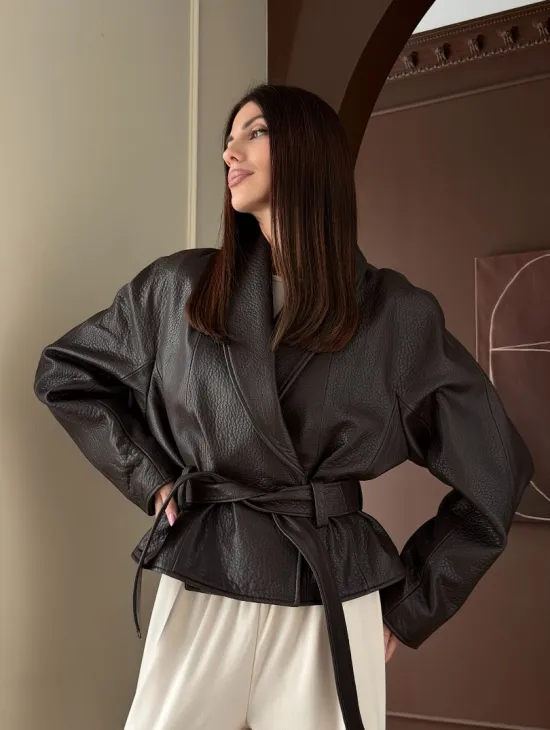 Куртка из натуральной кожи PREMIUM COLLECTION - фото 18