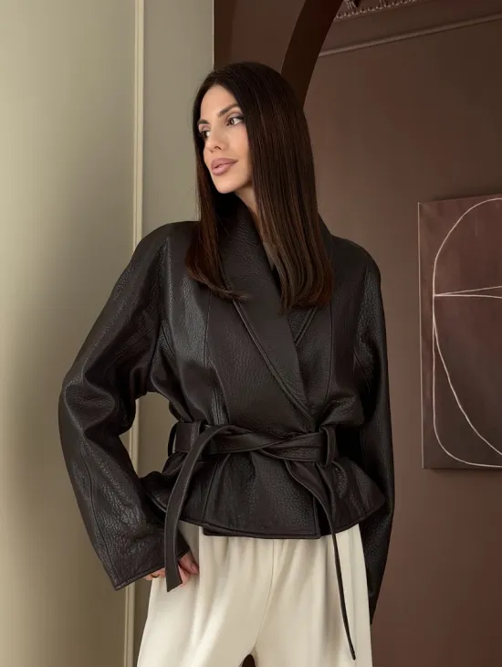 Куртка из натуральной кожи PREMIUM COLLECTION - фото 13