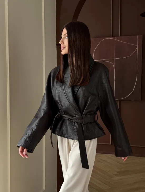 Куртка из натуральной кожи PREMIUM COLLECTION - фото 16