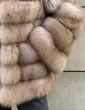 Шуба из меха куницы