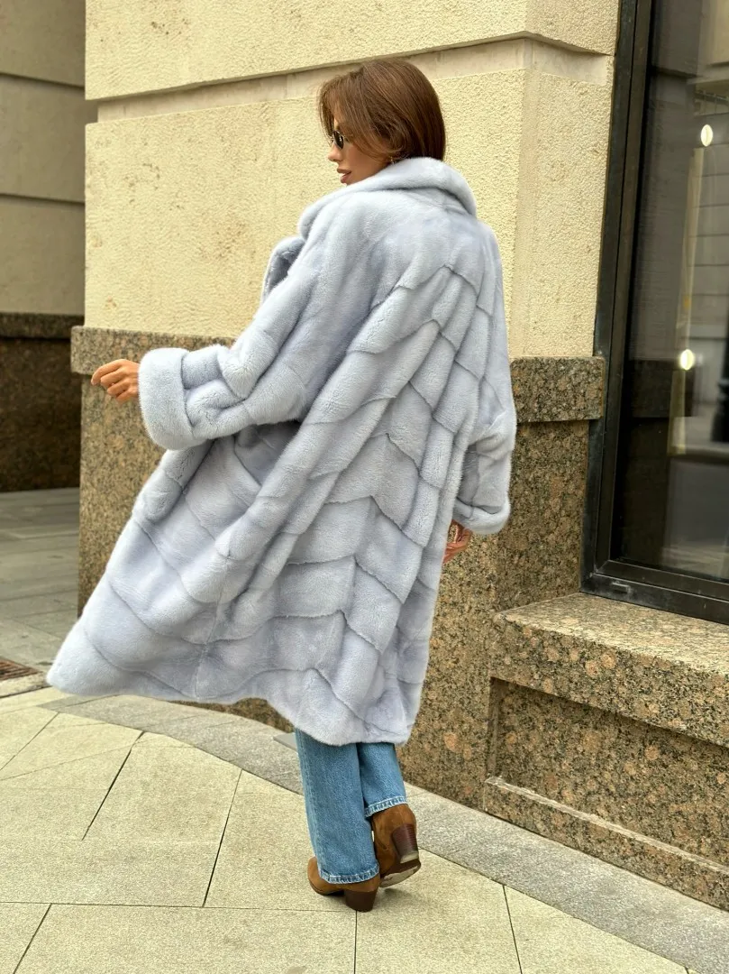 Голубая норковая шуба - купить в Москве, доставка и примерка | «Furs ...