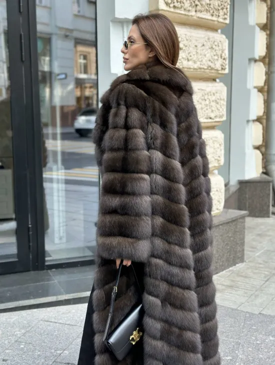 Шуба из баргузинского соболя в пол