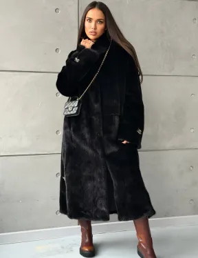 Шуба из норки Blackglama с капюшоном