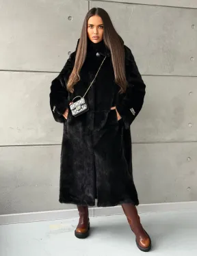 Шуба из норки Blackglama с капюшоном
