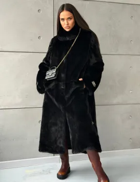 Шуба из норки Blackglama с капюшоном
