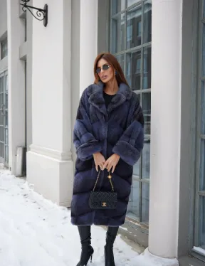 Крестовка кимоно шуба из меха скандинавской норки