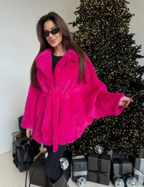 Норка роспуск английский воротник летучка - цвет фуксия