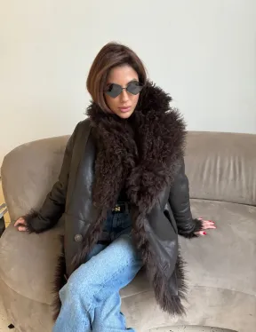 Шуба - дубленка из натуральной овчины (двусторонняя)