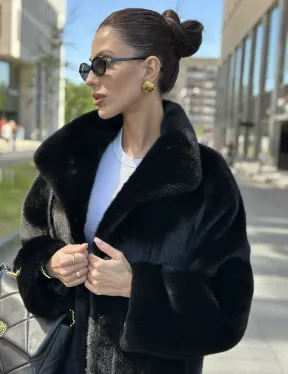 Шуба из аукционного меха норки SAGA FURS