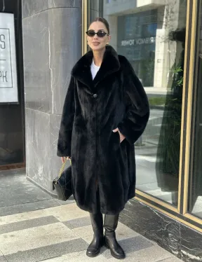 Шуба из аукционного меха норки SAGA FURS